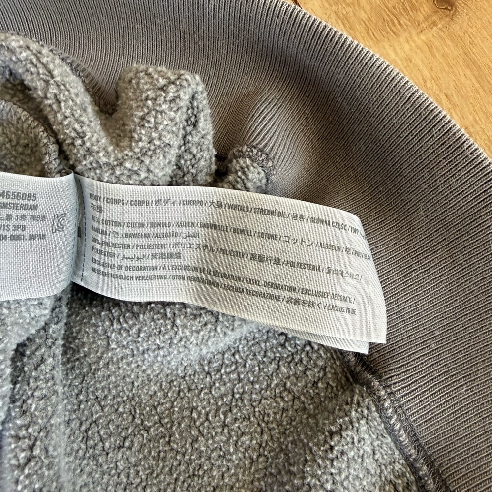 Abercrombie & Fitch Essentials Crewneck Sweatshirt Neutral Gray Green Size S - Picture 4 of 7